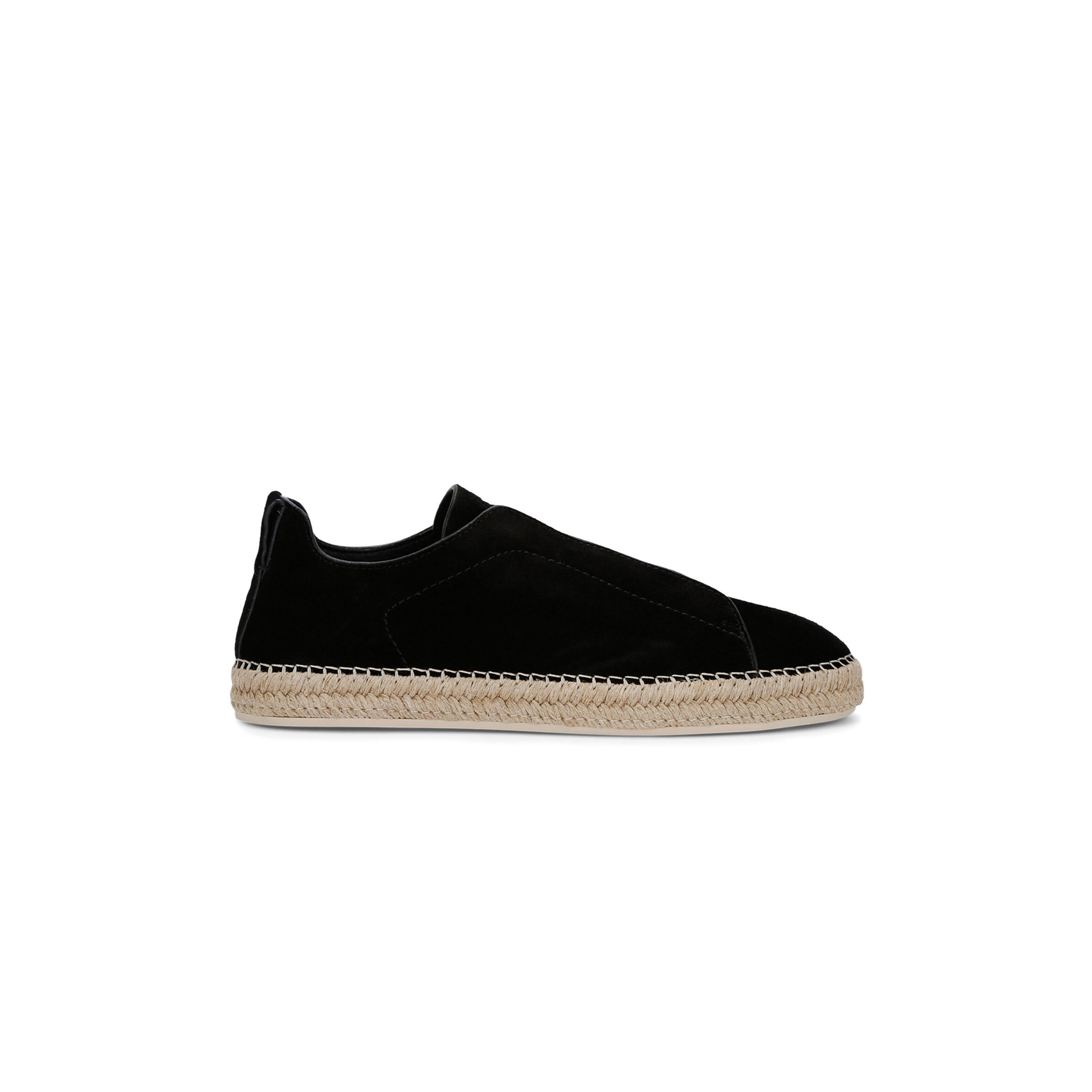 ZEGNA SUEDE TRIPLE STITCH ESPADRILLES 